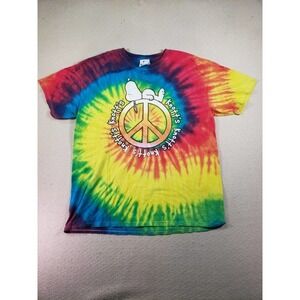 Cedar Fair Shirt Mens Large Multicolor Tie Dye Short Sleeve Crew Graphic Knott's